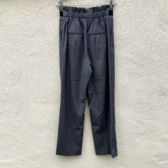NEW Helmut Lang Hi Waist Paperbag Gabardine Pants 10 Grey - Picture 9 of 10